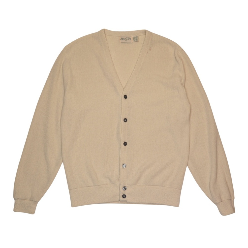 Vintage Men’s Store Sweater Knit Button Up Long Sleeve Men Size L Cozy